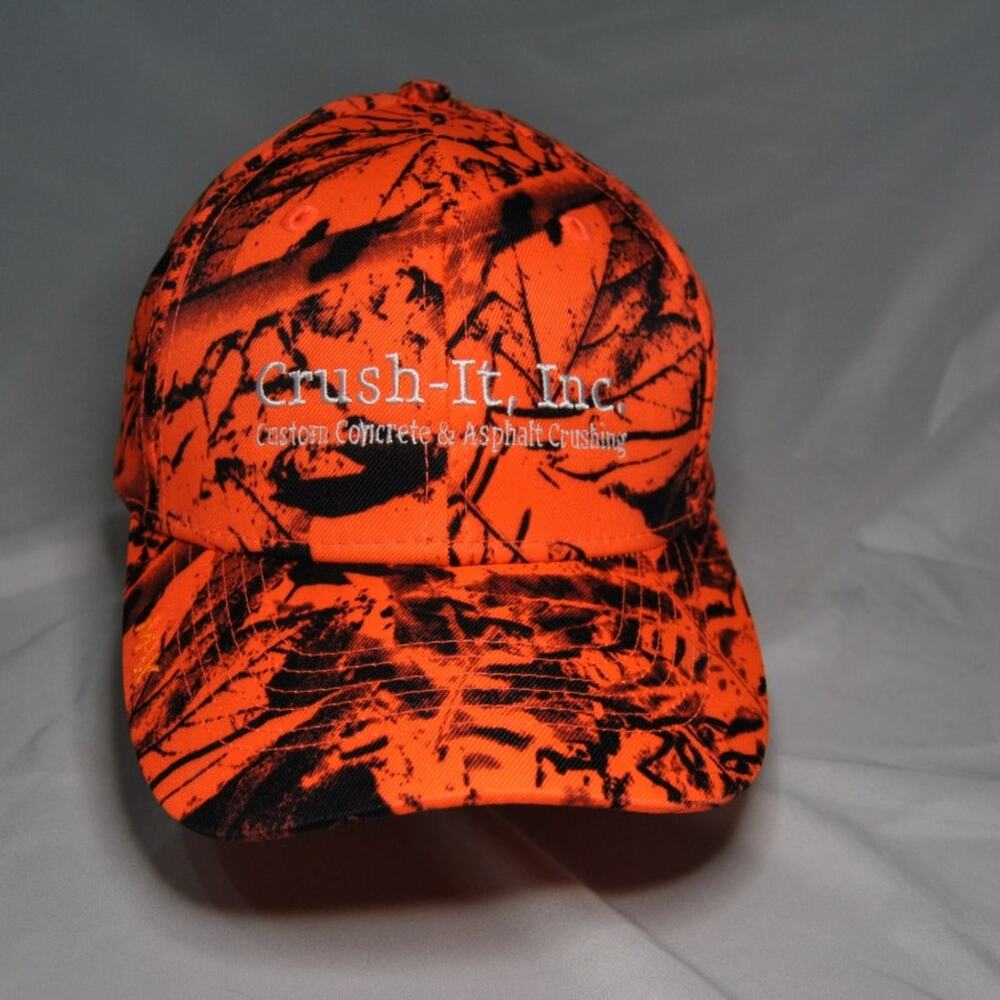 Crush-It Inc Orange Camo Snapback Trucker Hat OSFM